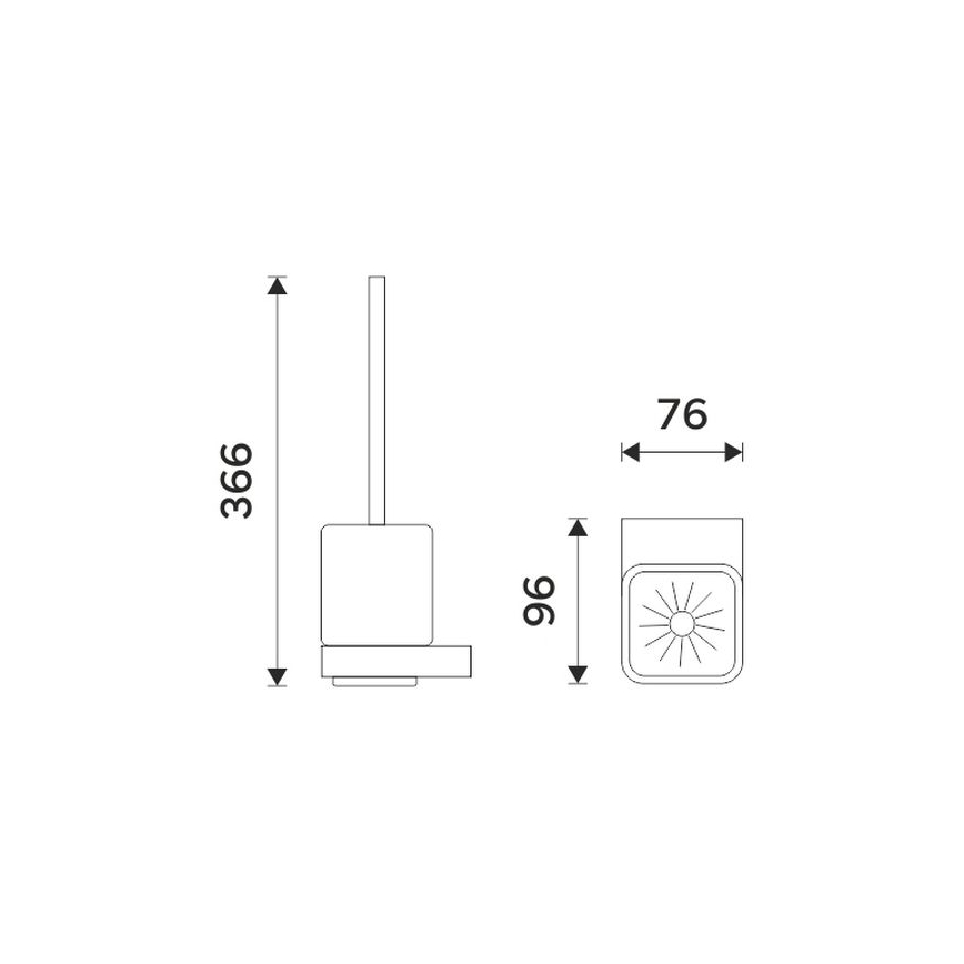 NIMCO NKC 30094KN-90 - Πιγκάλ μπάνιου NIKAU λευκό/ματ μαύρο