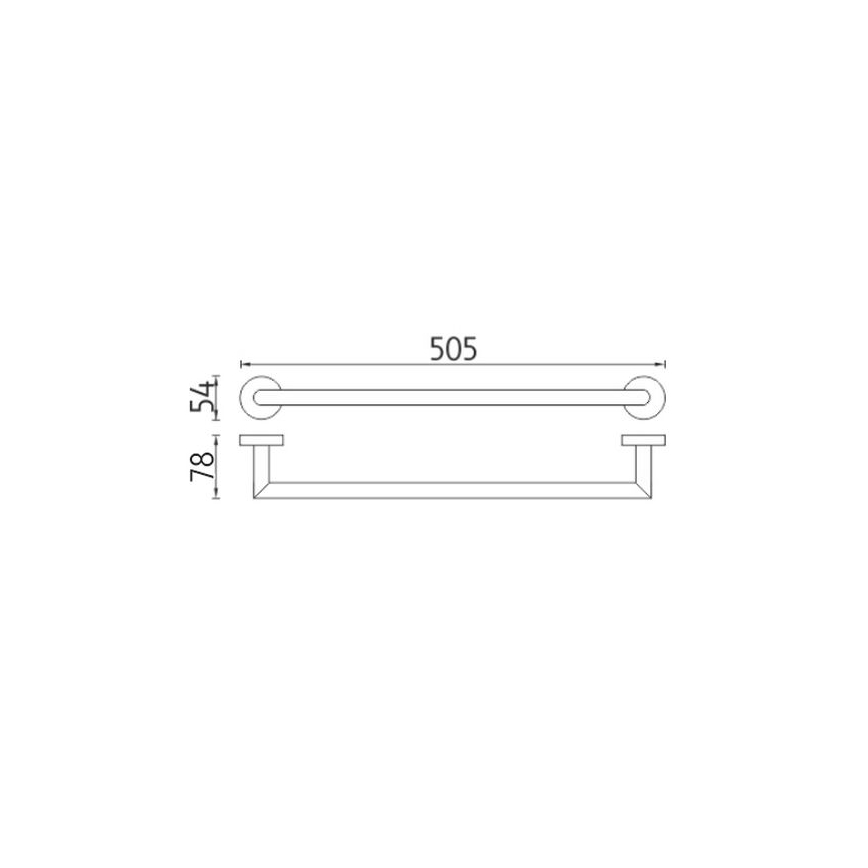 NIMCO UN 13046A-26 - Επιτοίχια πετσετοθήκη UNIX 51 cm γυαλιστερό χρώμιο