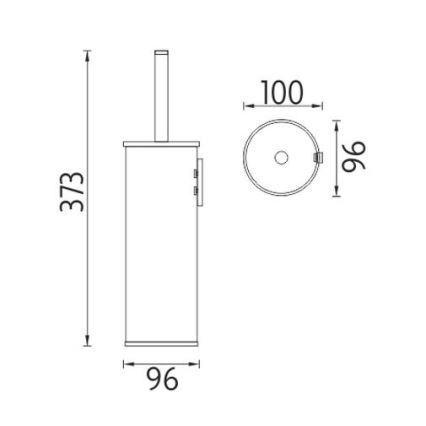 NIMCO UN 13094E-26 - Πιγκάλ μπάνιου UNIX γυαλιστερό χρώμιο