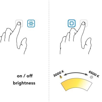 NIMCO ZP 11001VX - Ρυθμιζόμενος LED καθρέφτης μπάνιου με οπίσθιο φωτισμό LED/21W/230V 3000-6500K 70x50 cm IP44