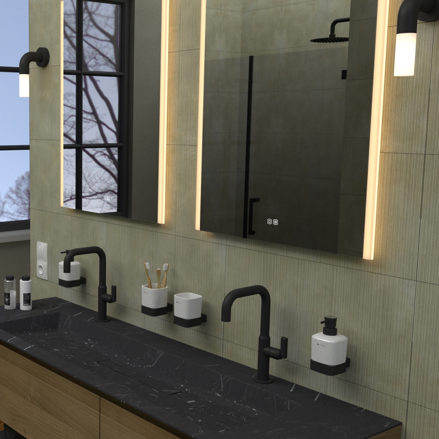 NIMCO ZP 11002VX - LED ρυθμιζόμενος καθρέφτης μπάνιου με οπίσθιο φωτισμό LED/24W/230V 3000-6500K 80x60 cm IP44