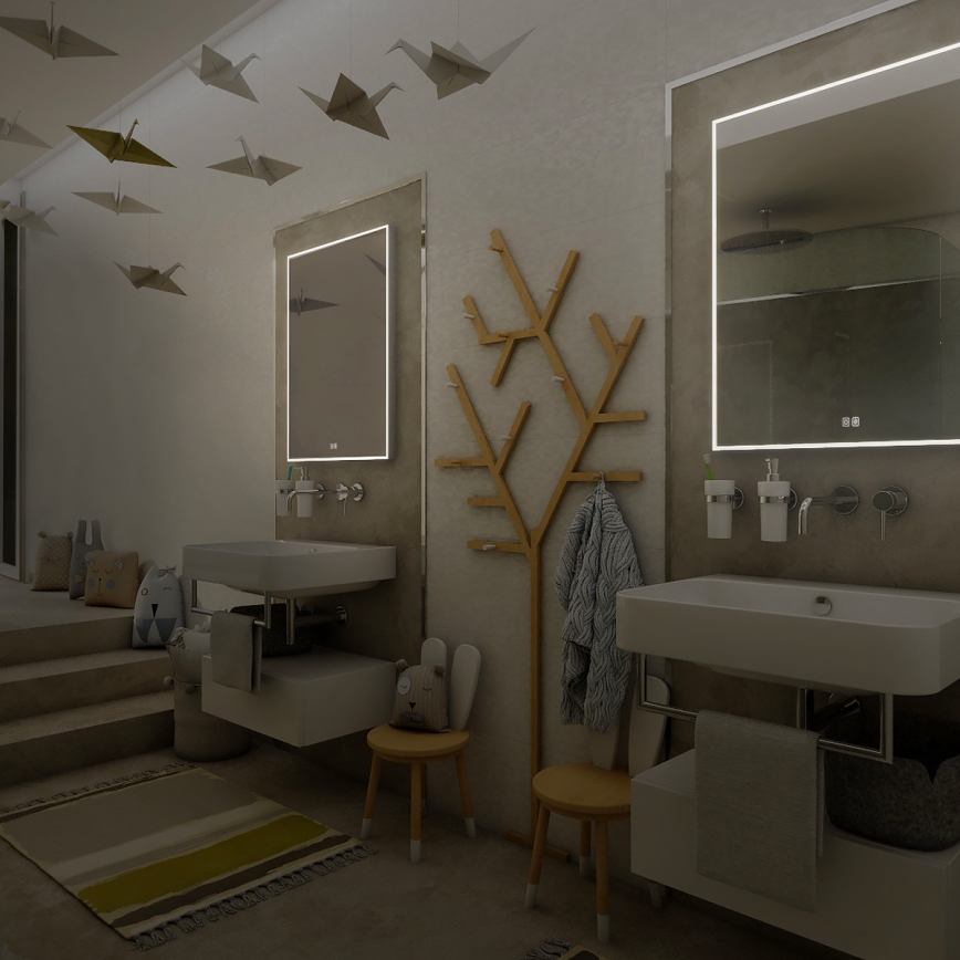 NIMCO ZP 13001VX - Ρυθμιζόμενος LED καθρέφτης μπάνιου με οπίσθιο φωτισμό LED/35W/230V 3000-6500K 70x50 cm IP44