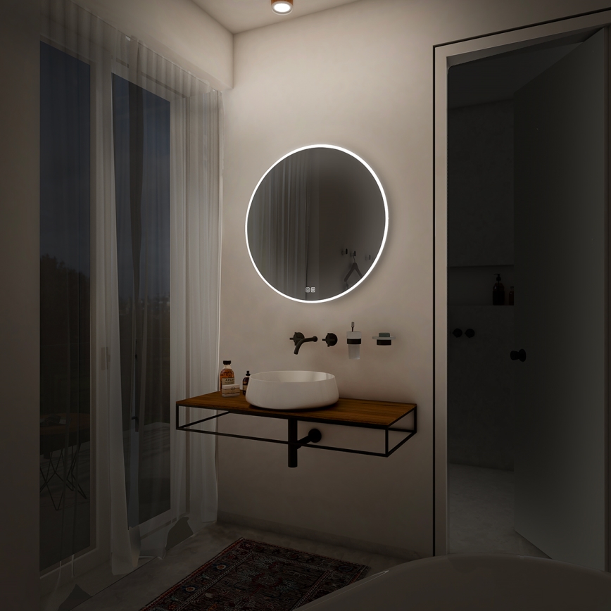 NIMCO ZP 26000RVX - Καθρέφτης μπάνιου LED με οπίσθιο φωτισμό και ρυθμιζόμενη ένταση LED/26W/230V 3000-6500K διάμ. 60 cm IP44