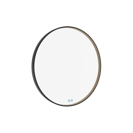 NIMCO ZPC 31001RVX-90 - Kαθρέφτης μπάνιου με οπίσθιο φωτισμό dimming LED LED/22W/230V 3000-6500K διάμετρος 70 cm ματ μαύρο IP44