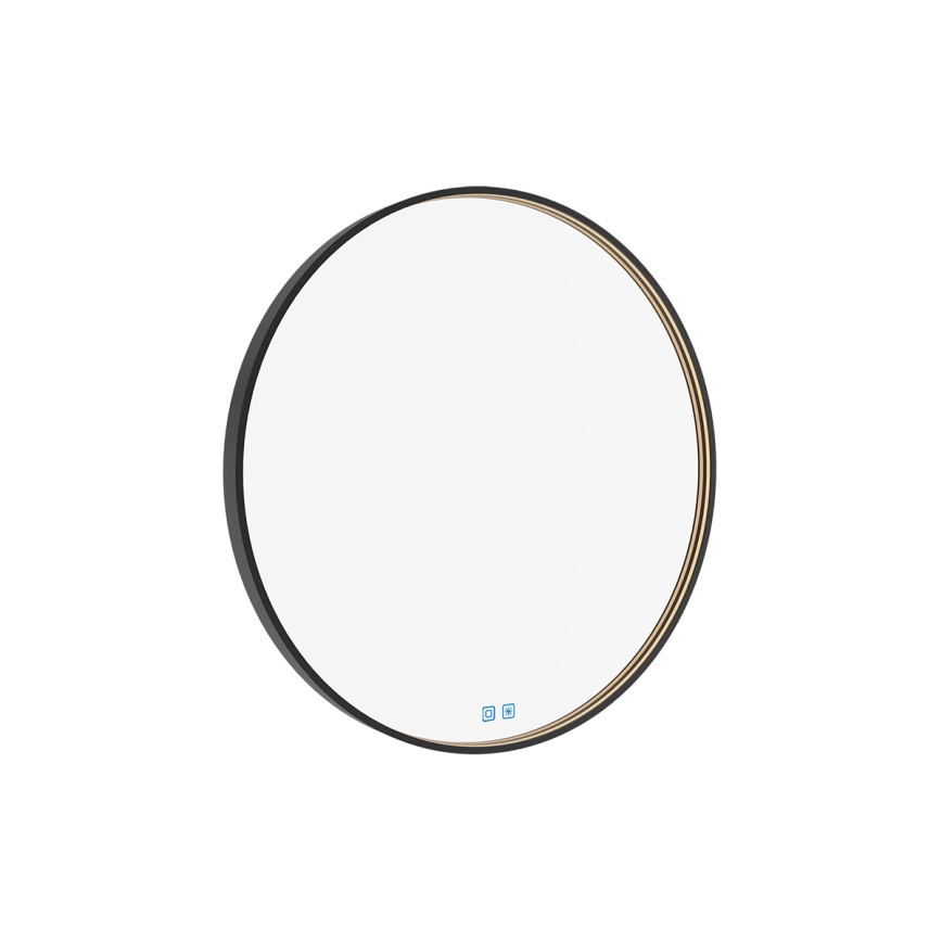 NIMCO ZPC 31001RVX-90 - Kαθρέφτης μπάνιου με οπίσθιο φωτισμό dimming LED LED/22W/230V 3000-6500K διάμετρος 70 cm ματ μαύρο IP44
