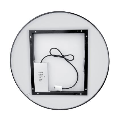 NIMCO ZPC 31002RVX-90 - Kαθρέφτης μπάνιου με οπίσθιο φωτισμό dimming LED LED/26W/230V 3000-6500K διάμετρος 80 cm ματ μαύρο IP44