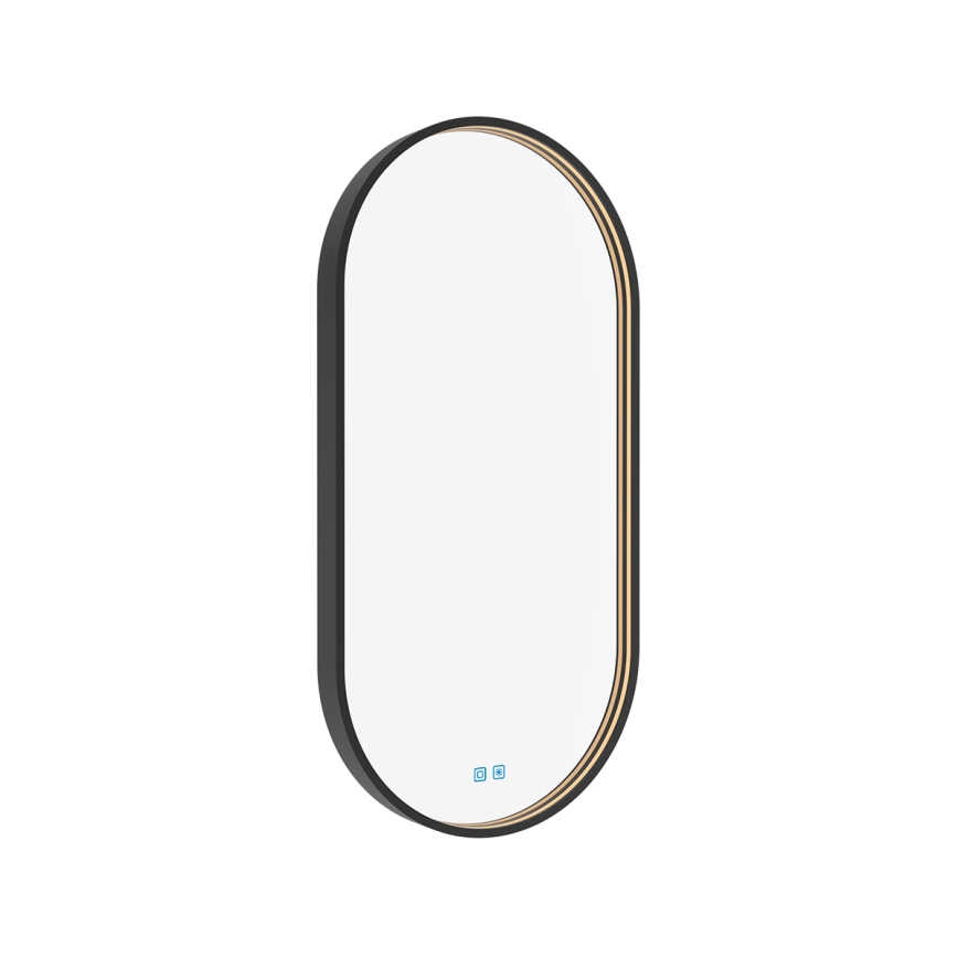 NIMCO ZPC 32002LVX-90 - LED ρυθμιζόμενος καθρέφτης μπάνιου με οπίσθιο φωτισμό LED/25W/230V 3000-6500K 80x40 cm ματ μαύρο IP44