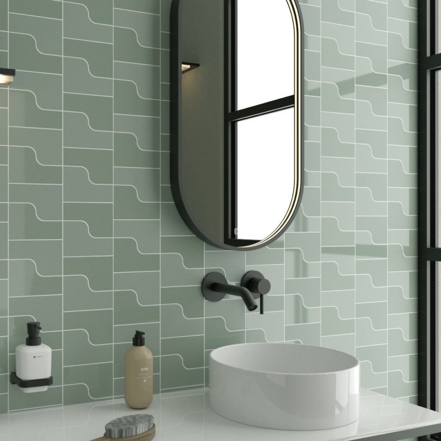 NIMCO ZPC 32002LVX-90 - LED ρυθμιζόμενος καθρέφτης μπάνιου με οπίσθιο φωτισμό LED/25W/230V 3000-6500K 80x40 cm ματ μαύρο IP44