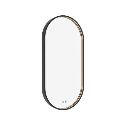 NIMCO ZPC 32002LVX-90 - Kαθρέφτης μπάνιου με οπίσθιο φωτισμό dimming LED LED/25W/230V 3000-6500K 80x40 cm ματ μαύρο  IP44