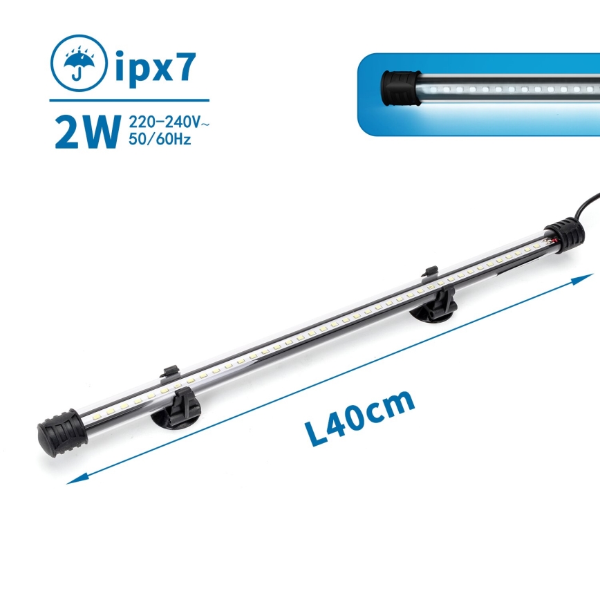 Nobleza - LED Φωτισμός ενυδρείου LED/2W/230V IPX7 40 cm