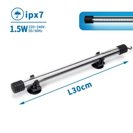 Nobleza - LED Φωτισμός ενυδρείου LED/1,5W/230V IPX7 30 cm