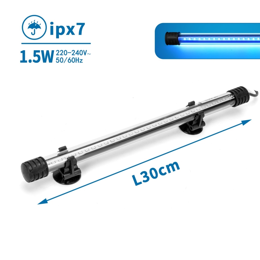 Nobleza - LED Φωτισμός ενυδρείου LED/1,5W/230V IPX7 30 cm
