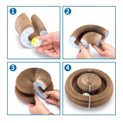 Nobleza - Στήλη γρατζουνίσματος 3-σε-1 για γάτες, καφέ