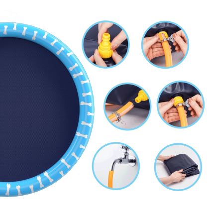 Nobleza - Πισίνα για σκύλους με υδάτινο σιντριβάνι, διάμετρος 1,4μ