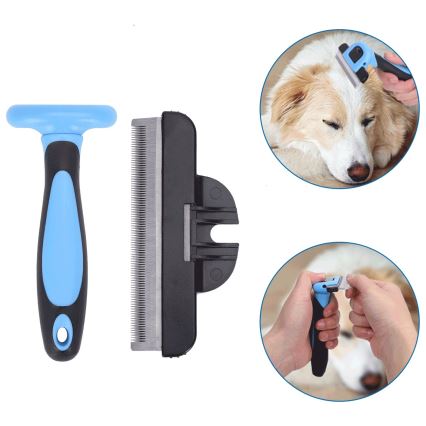 Nobleza - Βούρτσα για σκύλους και γάτες μπλε 10,5 cm