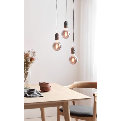 Nordlux - Ανάρτηση φωτιστικού HANG 1xE27/40W/230V γκρι/μαύρο