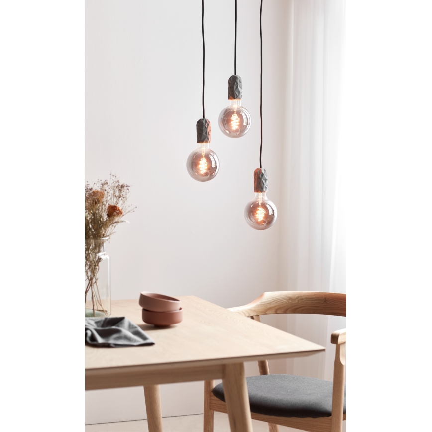 Nordlux - Ανάρτηση φωτιστικού HANG 1xE27/40W/230V γκρι/μαύρο