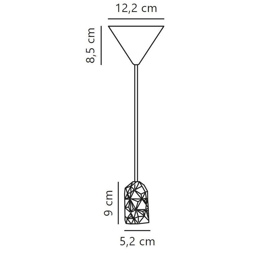 Nordlux - Ανάρτηση φωτιστικού HANG 1xE27/40W/230V γκρι/μαύρο