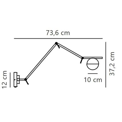 Nordlux - Λάμπα τοίχου CONTINA 1xG9/5W/230V μαύρο