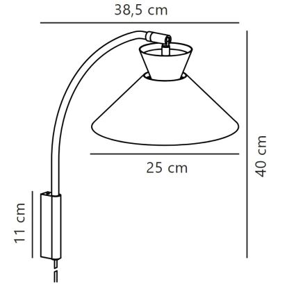 Nordlux - Λάμπα τοίχου DIAL 1xE27/40W/230V λευκό