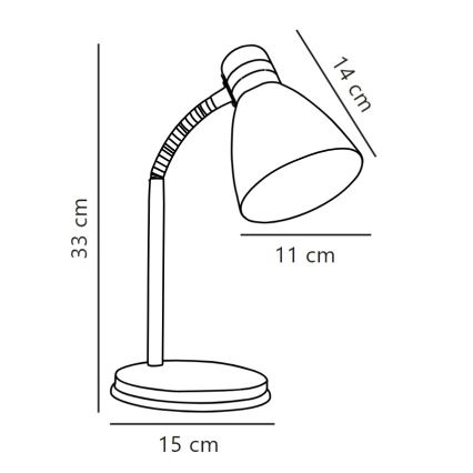 Nordlux - Eπιτραπέζια λάμπα CYCLONE 1xE14/15W/230V μαύρο