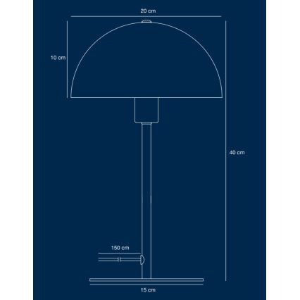 Nordlux - Eπιτραπέζια λάμπα ELLEN 1xE14/40W/230V χρυσαφί/μαύρο