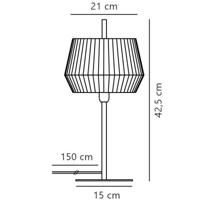 Nordlux - Eπιτραπέζιο φωτιστικό DICTE 1xE14/40W/230V λευκό/μαύρο