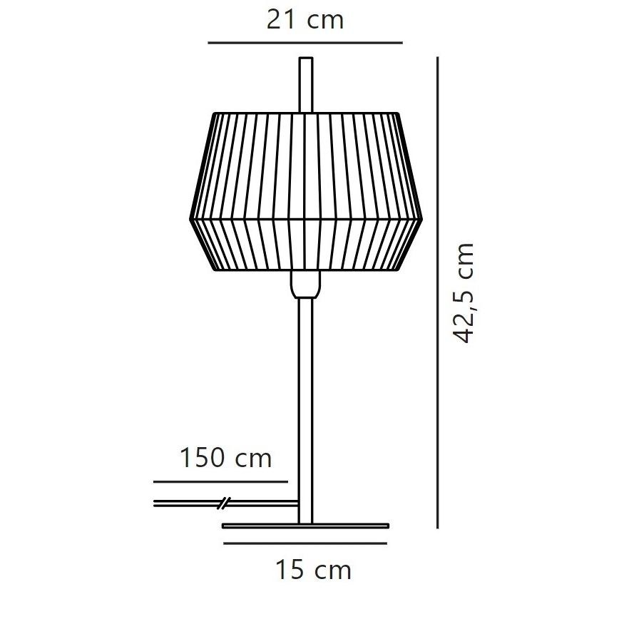 Nordlux - Eπιτραπέζιο φωτιστικό DICTE 1xE14/40W/230V λευκό/μαύρο