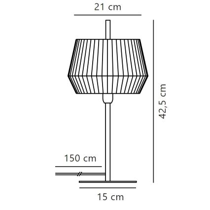 Nordlux - Eπιτραπέζιο φωτιστικό DICTE 1xE14/40W/230V μπεζ/μαύρο