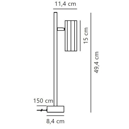 Nordlux - Eπιτραπέζια λάμπα ALANIS 1xGU10/15W/230V μαύρο