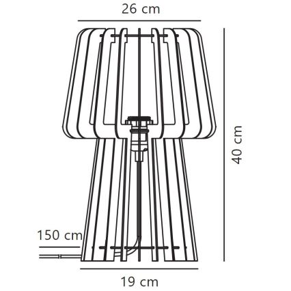 Nordlux - Eπιτραπέζια λάμπα GROA 1xE27/40W/230V