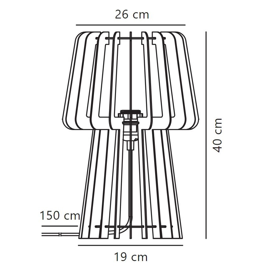 Nordlux - Eπιτραπέζια λάμπα GROA 1xE27/40W/230V