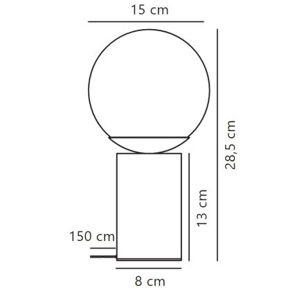 Nordlux - Eπιτραπέζια λάμπα LILLY 1xE14/25W/230V μάρμαρο/γκρι