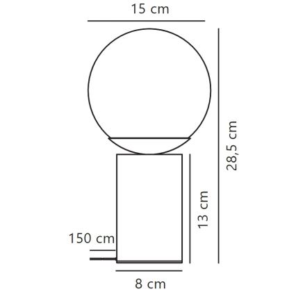 Nordlux - Eπιτραπέζια λάμπα LILLY 1xE14/25W/230V μάρμαρο/καφέ