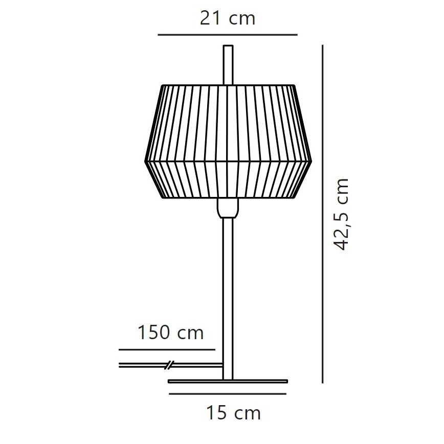 Nordlux - Eπιτραπέζιο φωτιστικό DICTE 1xE14/40W/230V μπεζ/μαύρο