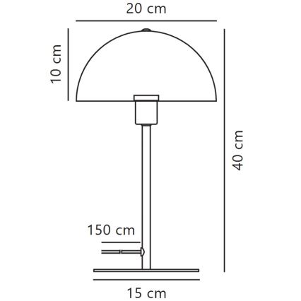 Nordlux - Eπιτραπέζιο φωτιστικό ELLEN 1xE14/40W/230V λευκό