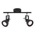 Nordlux - Φωτιστικό σποτ ASLAK 2xGU10/35W/230V μαύρο