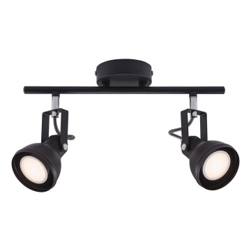 Nordlux - Φωτιστικό σποτ ASLAK 2xGU10/35W/230V μαύρο