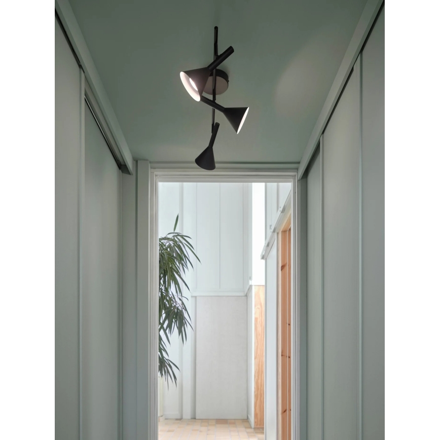 Nordlux - Φωτιστικό σποτ KELVIS 3xGU10/12W/230V μαύρο