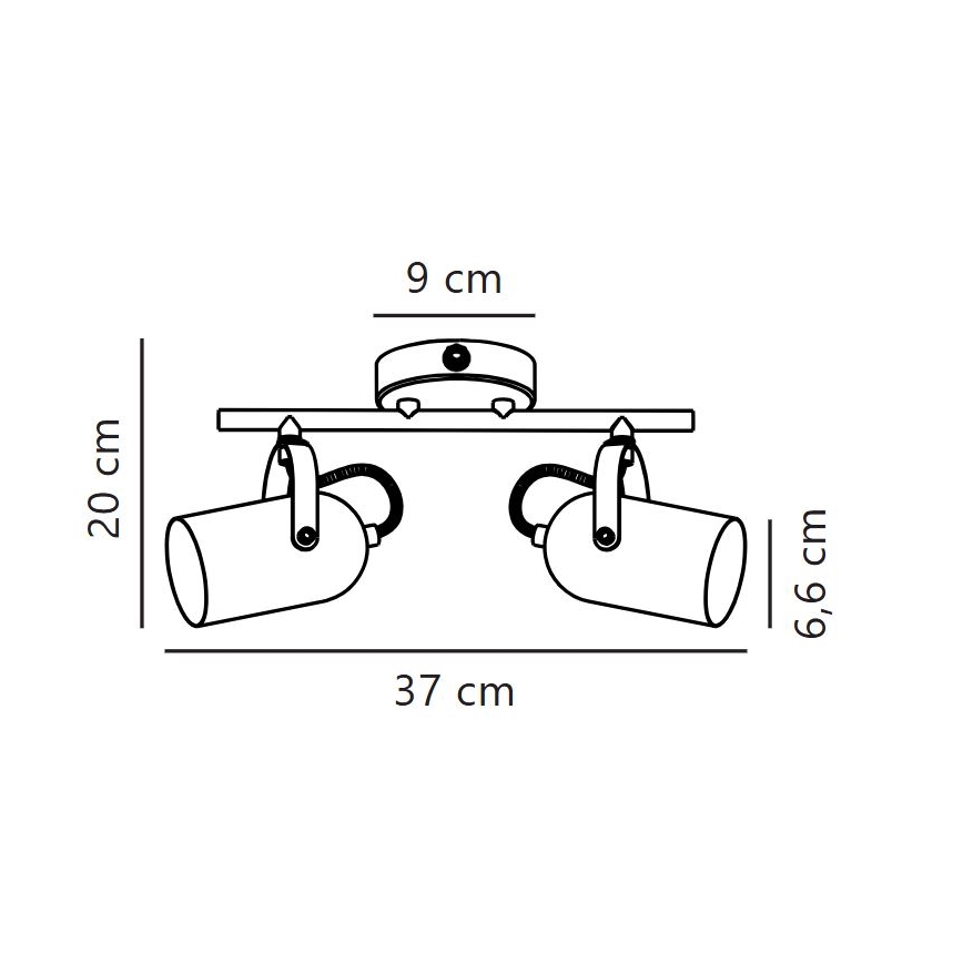 Nordlux - Φωτιστικό σποτ LOTUS 2xE14/40W/230V