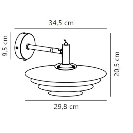 Nordlux - Φωτιστικό τοίχου BRETAGNE 1xG9/25W/230V ανθρακί