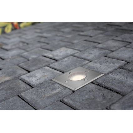 Nordlux - Φωτιστικό δρόμου εξωτερικού χώρου PATO 1xGU10/35W/230V IP65 ματ χρώμιο γωνιακός