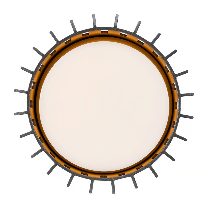 Nordlux - Φωτιστικό οροφής εξωτερικού χώρου ALUDRA 1xE27/15W/230V διάμετρος 12,4 cm ανθρακί