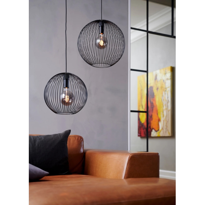 Nordlux - Κρεμαστό φωτιστικό BERONI με καλώδιο 1xE27/60W/230V μαύρο