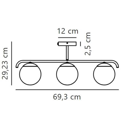 Nordlux - Κρεμαστό φωτιστικό GRANT 3xE14/25W/230V μαύρο