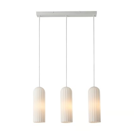 Nordlux - Κρεμαστό φωτιστικό MIELLA με καλώδιο 3xE27/25W/230V λευκό