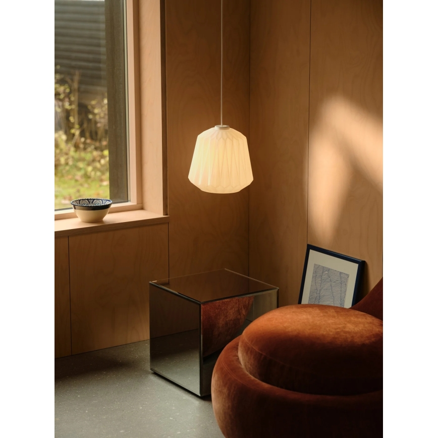 Nordlux - Κρεμαστό φωτιστικό με καλώδιο ELBIE 1xE27/15W/230V, διάμ. 24 εκ., λευκό