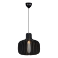 Nordlux - Κρεμαστό φωτιστικό με καλώδιο HAZO 1xE27/60W/230V μαύρο