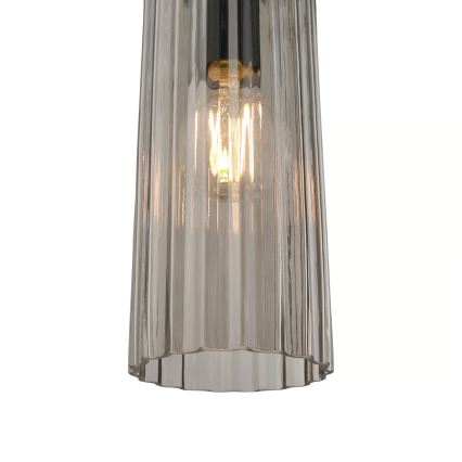 Nordlux - Κρεμαστό φωτιστικό με καλώδιο MIELLA 3xE27/25W/230V μαύρο/καπνιστό