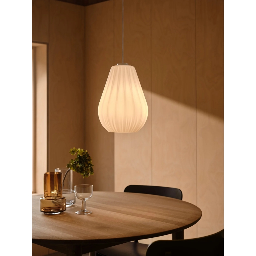 Nordlux - Κρεμαστό φωτιστικό με καλώδιο SALLINO 1xE27/15W/230V Ø 24 cm λευκό